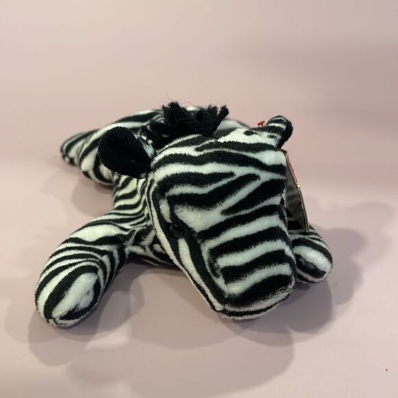 1995 Ziggy The Zebra Wide Stripes 4th Generation NWT PVC Pellets 9” long #4063 - Picture 3 of 11